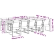 vidaXL 11 Piece Steel Garden Dining Set in Black