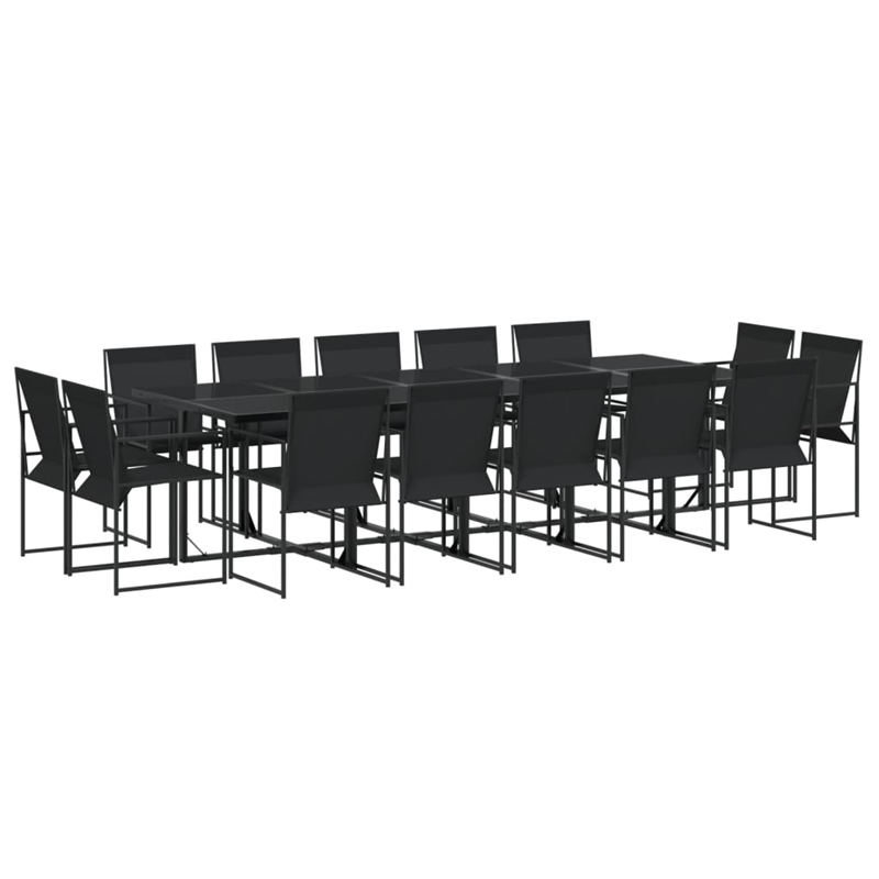 vidaXL Garden Dining Set in Black