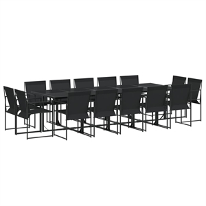 vidaXL Garden Dining Set in Black