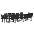 vidaXL Garden Dining Set in Black