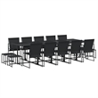 vidaXL Steel Garden Dining Set in Black