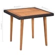 vidaXL Rattan Garden Dining Set in Black and Brown