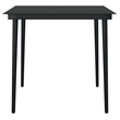 vidaXL Poly Rattan Garden Dining Set in Black/Dark Gray