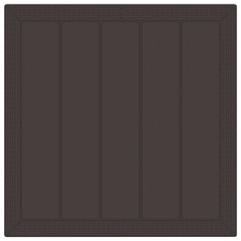 vidaXL 5 Piece Poly Rattan Garden Dining Set in Brown