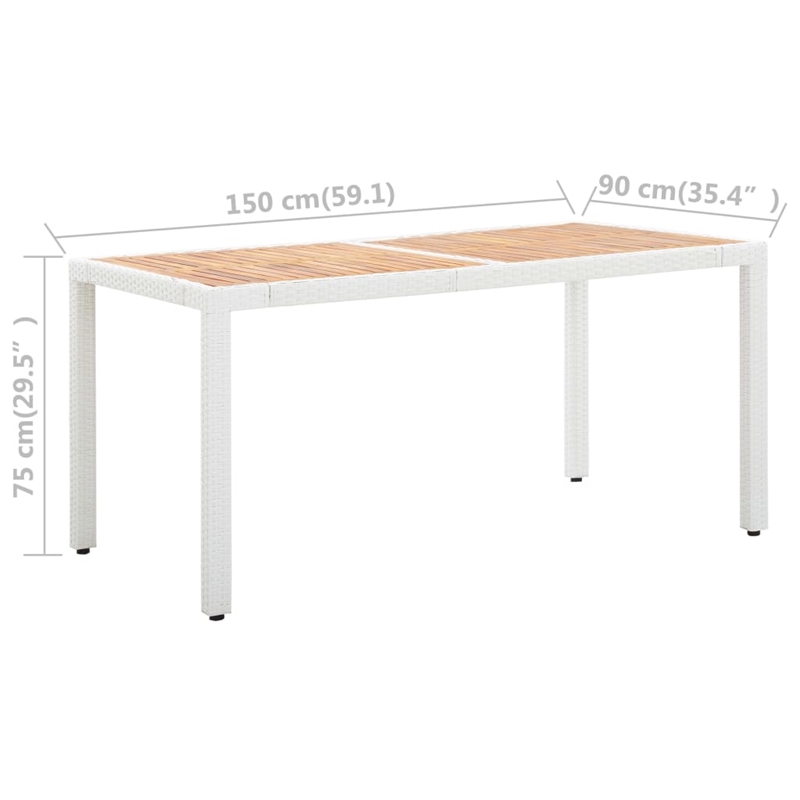 vidaXL 7 Piece Rattan Garden Dining Set in Black