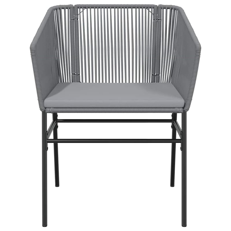 vidaXL 5 Piece Steel Garden Dining Set in Black