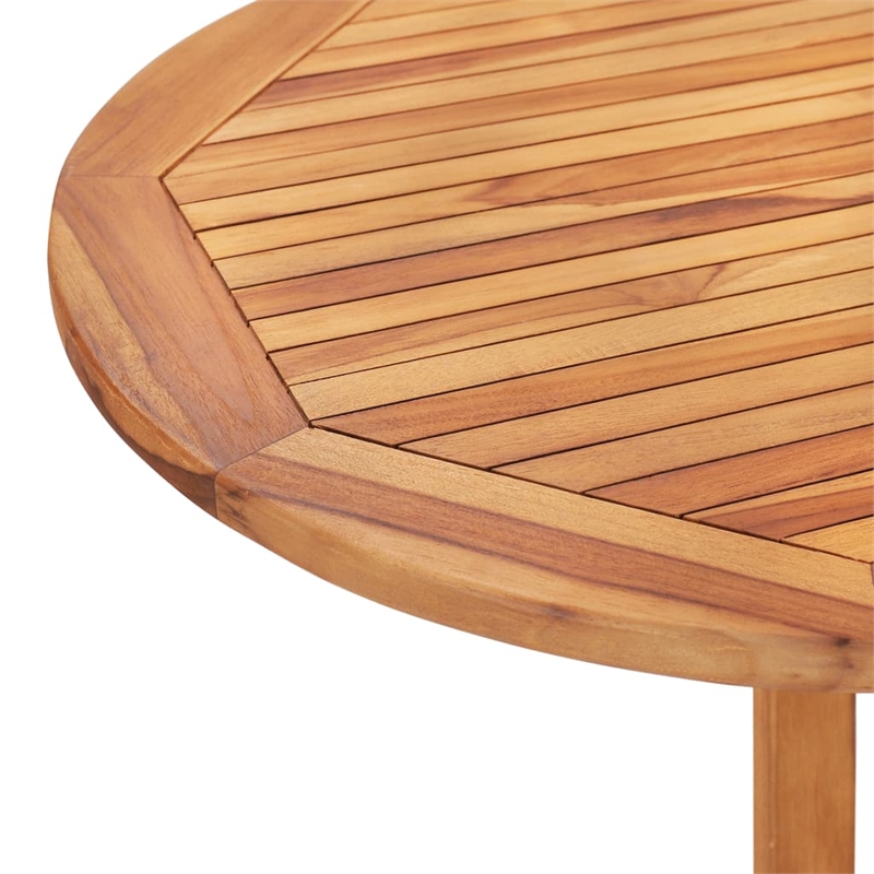 vidaXL 5 Piece Solid Teak Wood Garden Dining Set in Brown