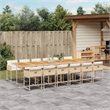 vidaXL 13 Piece Rattan Garden Dining Set in Brown/Cream white