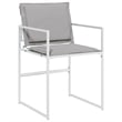 vidaXL 15 Piece Steel Garden Dining Set in White/Light Gray