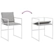 vidaXL 15 Piece Steel Garden Dining Set in White/Light Gray