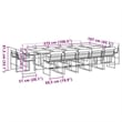 vidaXL 15 Piece Steel Garden Dining Set in White/Light Gray