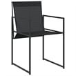 vidaXL 17 Piece Steel Garden Dining Set in Black