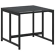 vidaXL 17 Piece Steel Garden Dining Set in Black