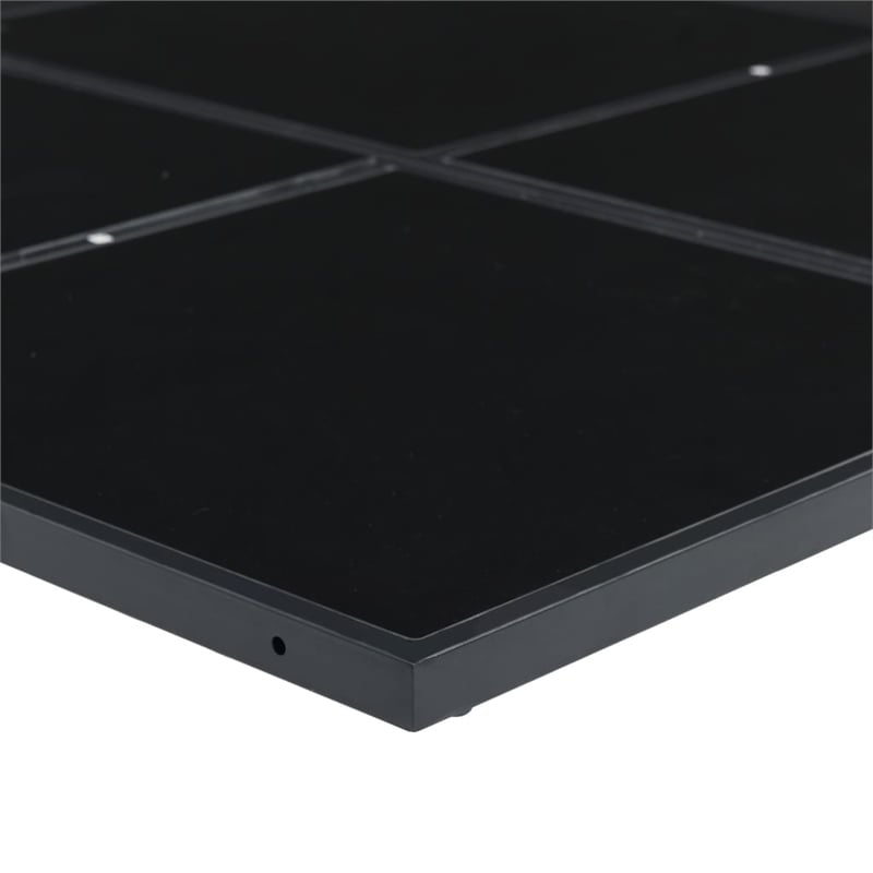 vidaXL 17 Piece Steel Garden Dining Set in Black