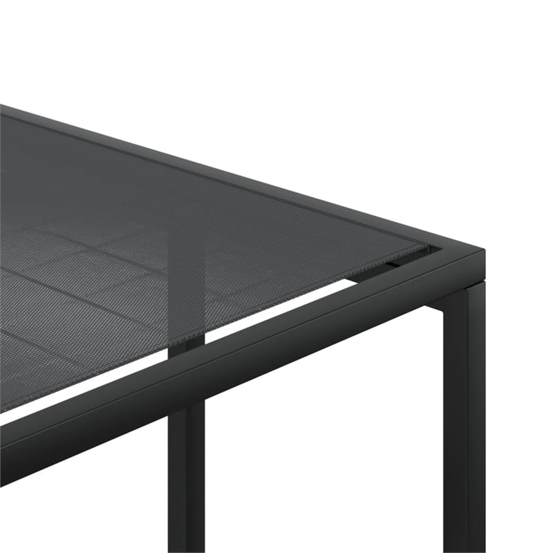 vidaXL 17 Piece Steel Garden Dining Set in Black