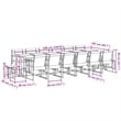vidaXL 17 Piece Steel Garden Dining Set in Black