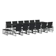 vidaXL 17 Piece Steel Garden Dining Set in Black