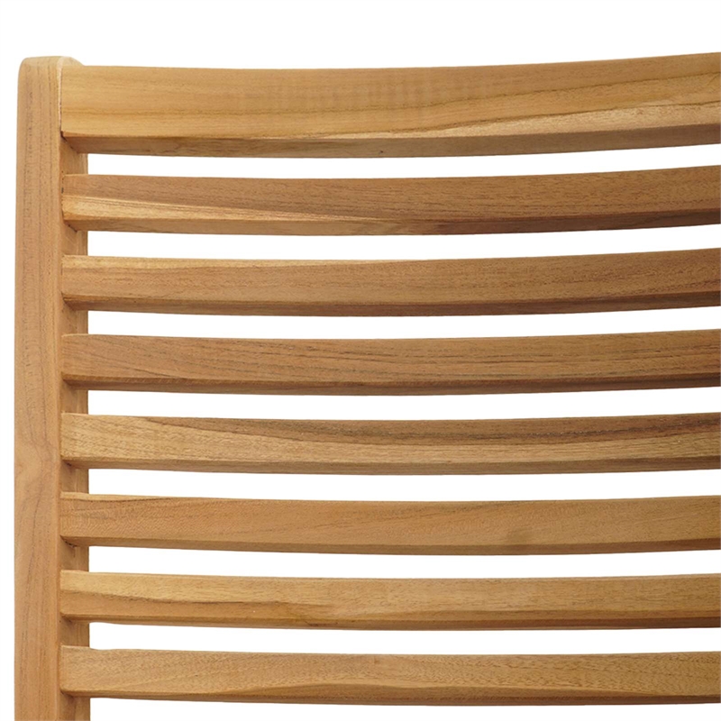 vidaXL 7 Piece Solid Teak Wood Garden Dining Set in Brown