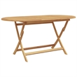 vidaXL 7 Piece Solid Teak Wood Garden Dining Set in Brown