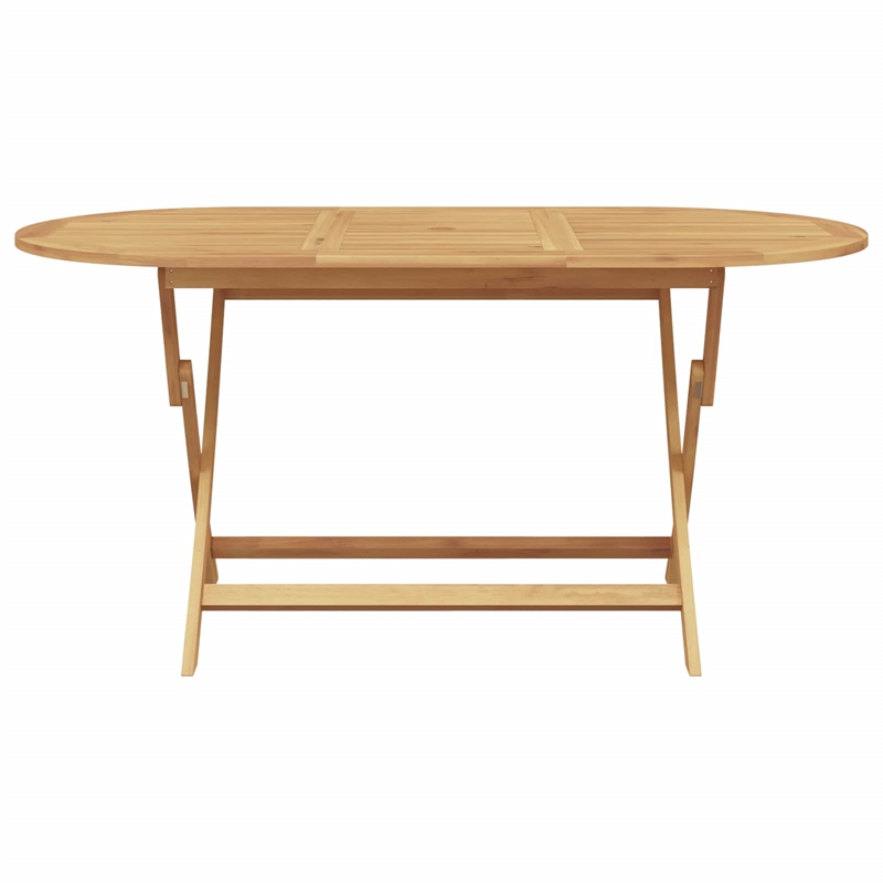 vidaXL 7 Piece Solid Teak Wood Garden Dining Set in Brown