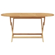 vidaXL 7 Piece Solid Teak Wood Garden Dining Set in Brown