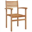vidaXL 7 Piece Solid Teak Wood Garden Dining Set in Brown