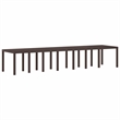 vidaXL 7 Piece Poly Rattan Garden Dining Set with Cushions in Brown