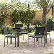 vidaXL 5 Piece Rattan Garden Dining Set in Anthracite