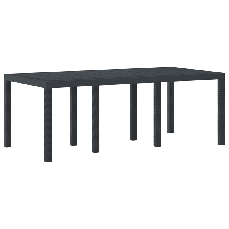 vidaXL Poly Rattan Garden Dining Set in Anthracite