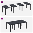 vidaXL Poly Rattan Garden Dining Set in Anthracite