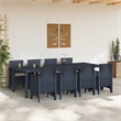 vidaXL Poly Rattan Garden Dining Set in Anthracite