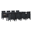 vidaXL Poly Rattan Garden Dining Set in Anthracite
