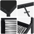 vidaXL 7 Piece Powder-Coated Steel Garden Dining Set in Black