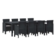 vidaXL Poly Rattan Garden Dining Set in Anthracite