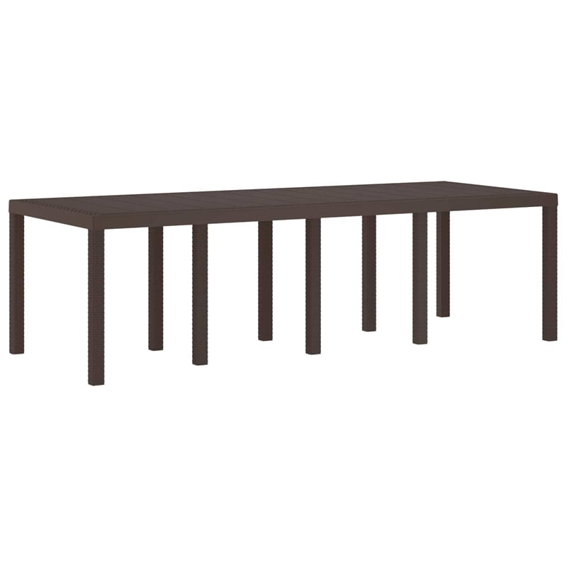 vidaXL Poly Rattan Garden Dining Set in Brown