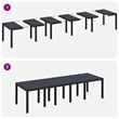 vidaXL 11 Piece Poly Rattan Garden Dining Set in Anthracite