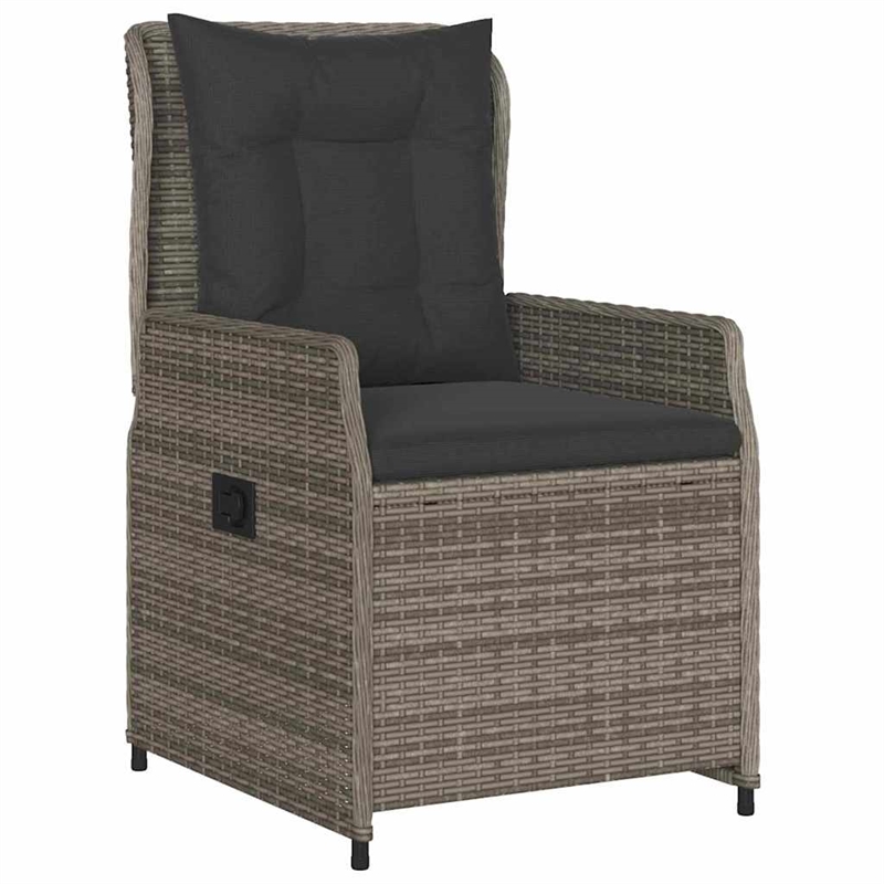 vidaXL 5 Piece Poly Rattan Garden Dining Set in Grey