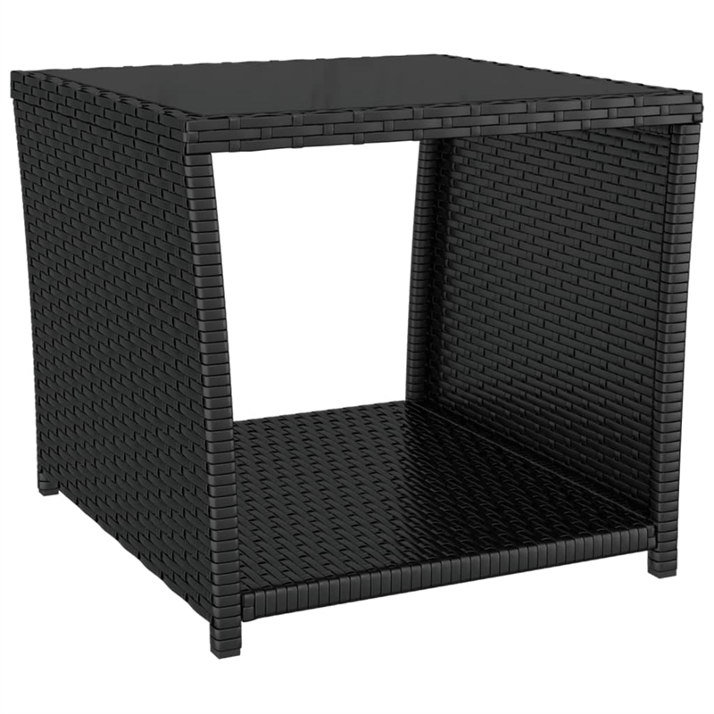 vidaXL 3 Piece Steel Garden Dining Set in Black/Cream White