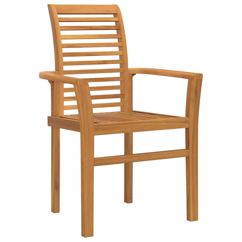vidaXL 5 Piece Solid Teak Wood Garden Dining Set in Brown