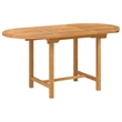 vidaXL 7 Piece Solid Teak Wood Garden Dining Set in Brown