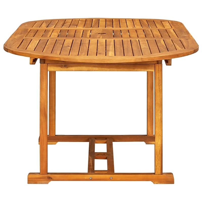 vidaXL Solid Acacia Wood Furniture Set in Black