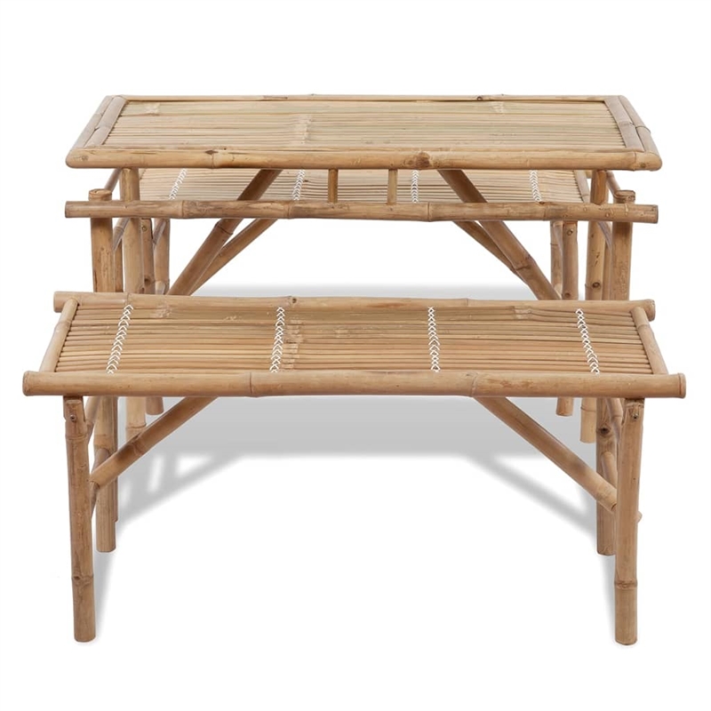 vidaXL Bamboo Small Patio Furniture in Natural