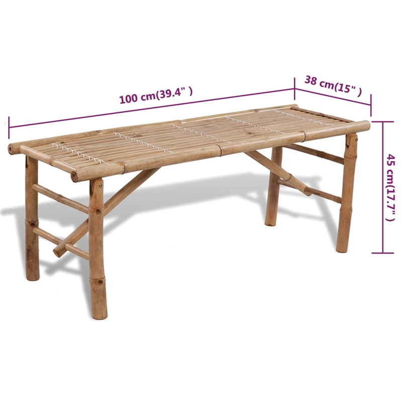 vidaXL Bamboo Small Patio Furniture in Natural