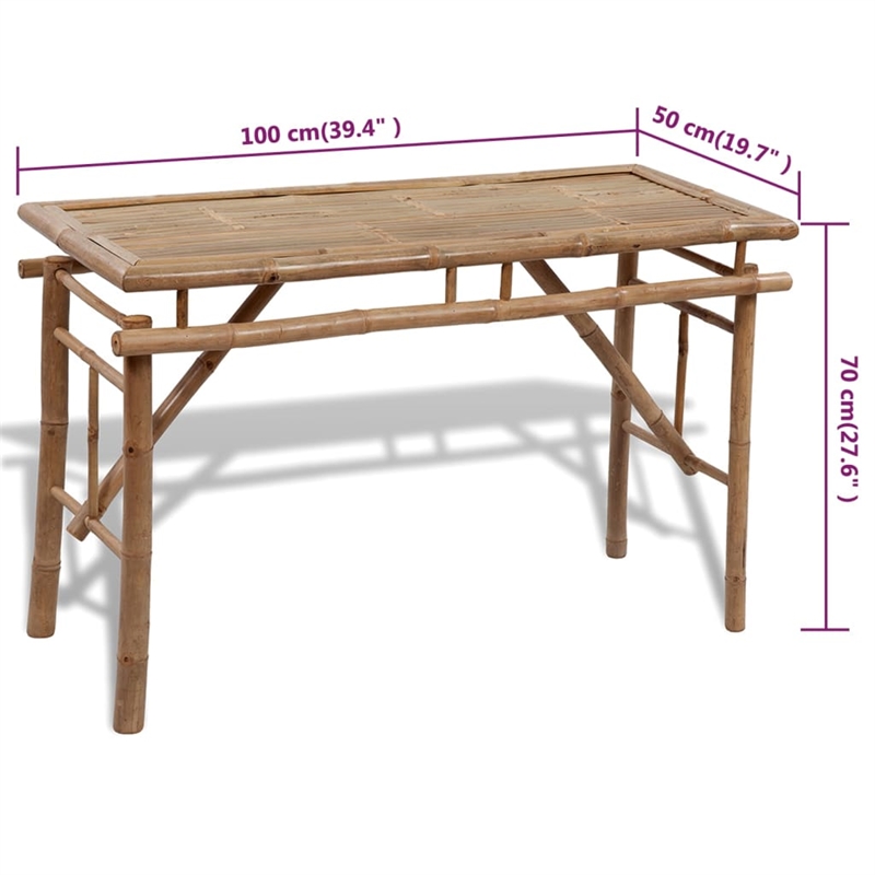 vidaXL Bamboo Small Patio Furniture in Natural