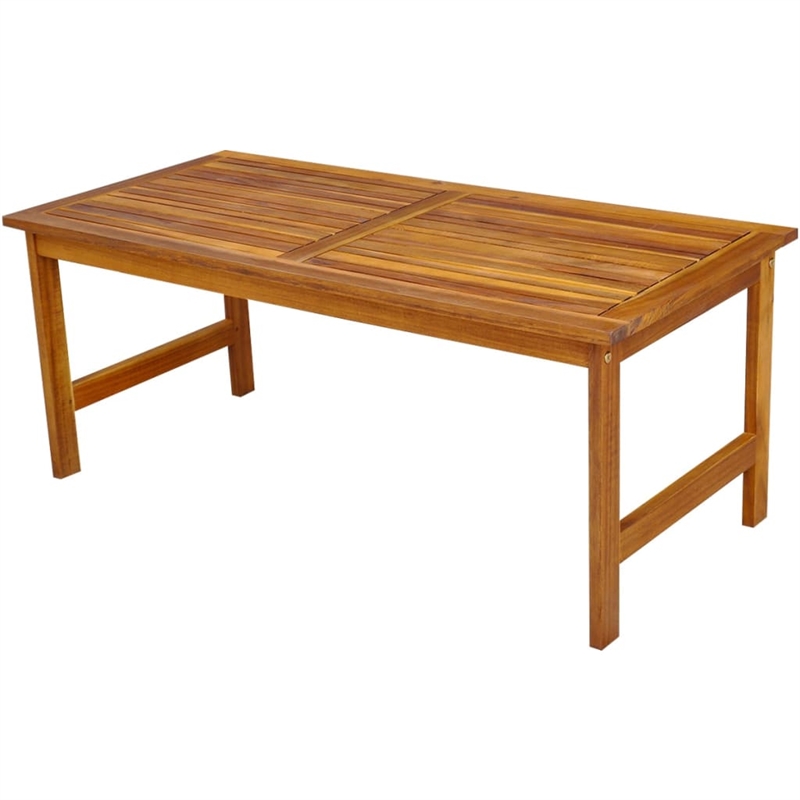vidaXL 4 Piece Solid Acacia Wood Medium Furniture Set in Brown