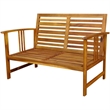 vidaXL 4 Piece Solid Acacia Wood Medium Furniture Set in Brown