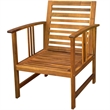 vidaXL 4 Piece Solid Acacia Wood Medium Furniture Set in Brown