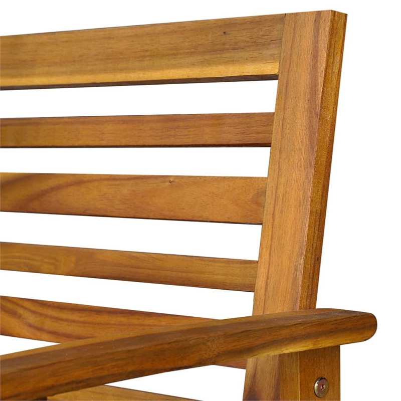 vidaXL 4 Piece Solid Acacia Wood Medium Furniture Set in Brown
