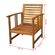 vidaXL 4 Piece Solid Acacia Wood Medium Furniture Set in Brown