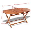 vidaXL 7 Piece Solid Acacia Wood Medium Furniture Set in Natural